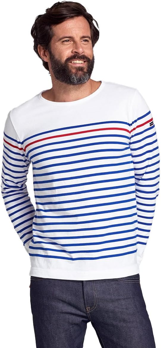 Marinière Armor Lux Homme Coton épais Col Bateau-0