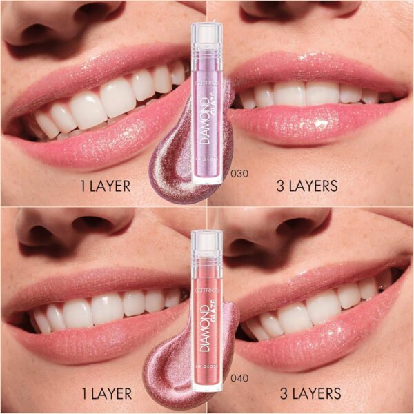 Gloss à lèvres Catrice Diamond Glaze brillant holographique-8