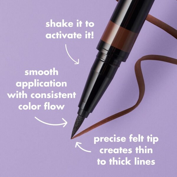 Eyeliner e.l.f. H2O Proof imperméable pointe feutre noir-2