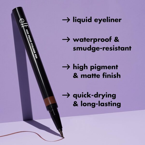 Eyeliner e.l.f. H2O Proof imperméable pointe feutre noir-1