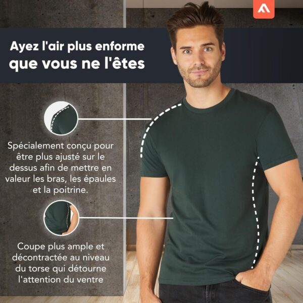 T-shirts homme FM London lot 3/5 coupe ajustée coton-1