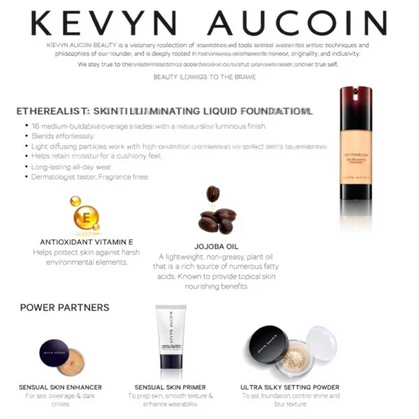 Fond de teint Kevyn Aucoin Etherealist éclat couvrant moyen
