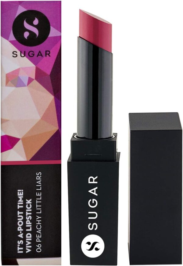 Sugar IT'S A-POUT TIME! VIVID LIPSTICK 3.5g (06 Peachy Little Liars)-1
