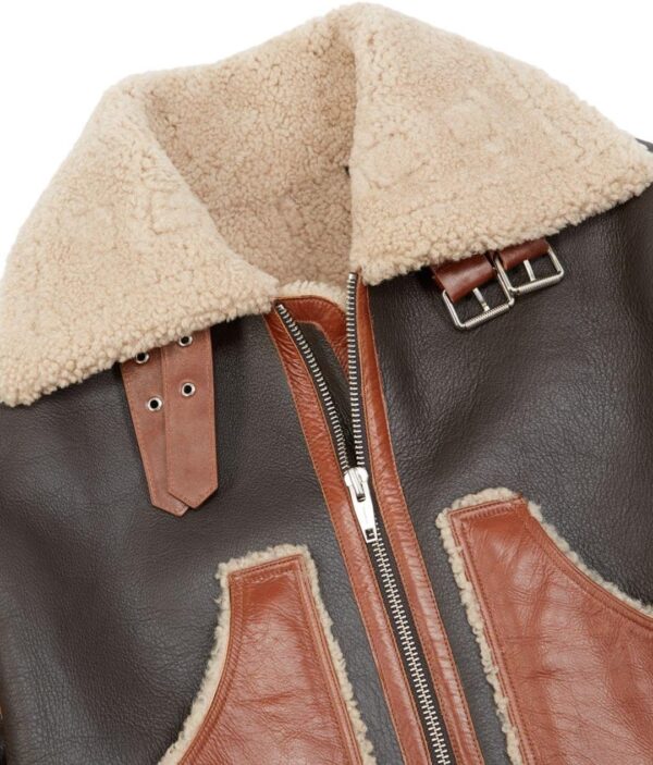 Blouson aviateur femme The Kooples peau mouton cuir hiver-2