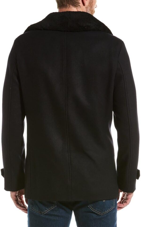 Manteau hiver homme The Kooples laine bleu marine élégant-1