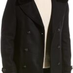 Manteau hiver homme The Kooples laine bleu marine élégant-0