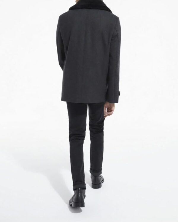 Manteau hiver laine gris The Kooples homme chic élégant-3