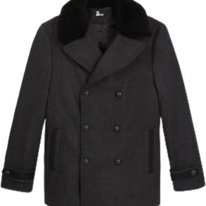 Manteau hiver laine gris The Kooples homme chic élégant-0