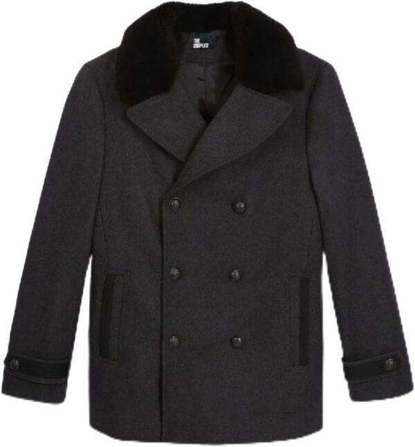 Manteau hiver laine gris The Kooples homme chic élégant-0