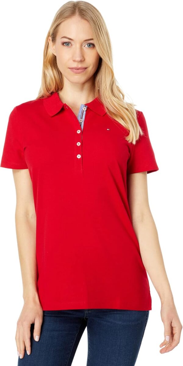 Polo femme Tommy Hilfiger pique manches courtes couleurs-0