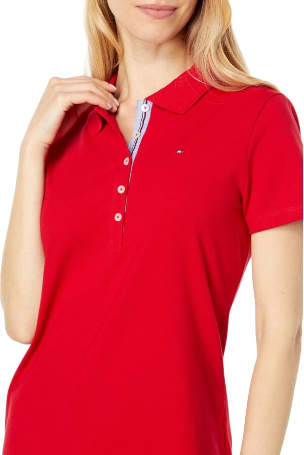 Polo femme Tommy Hilfiger pique manches courtes couleurs-2