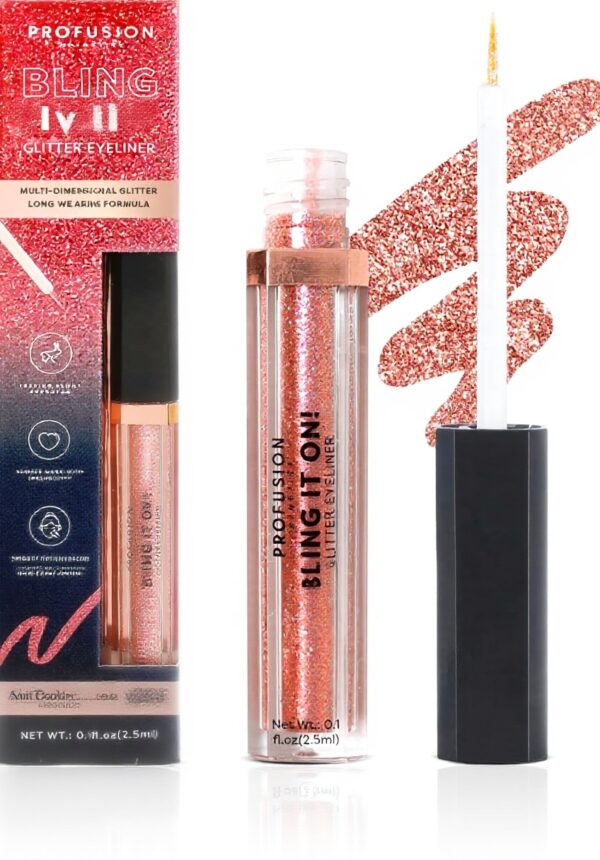 Eyeliner liquide pailleté Profusion Cosmetics Rhodonie Rose