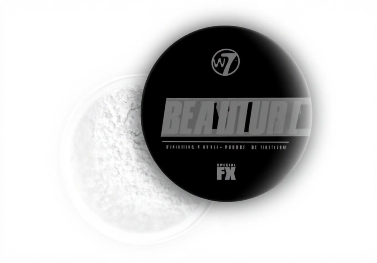 Application de la poudre libre W7 Special FX sur le visage