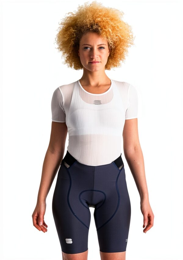 Short Sportful Lycra Femme Noir Coutures Quatre Aiguilles-0