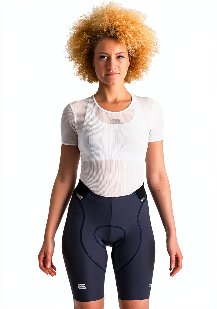 'Femme portant le short Sportful lors d'une séance de running'