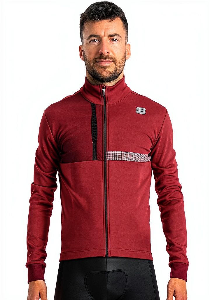 Veste Sportful hiver homme portée en activité gravel