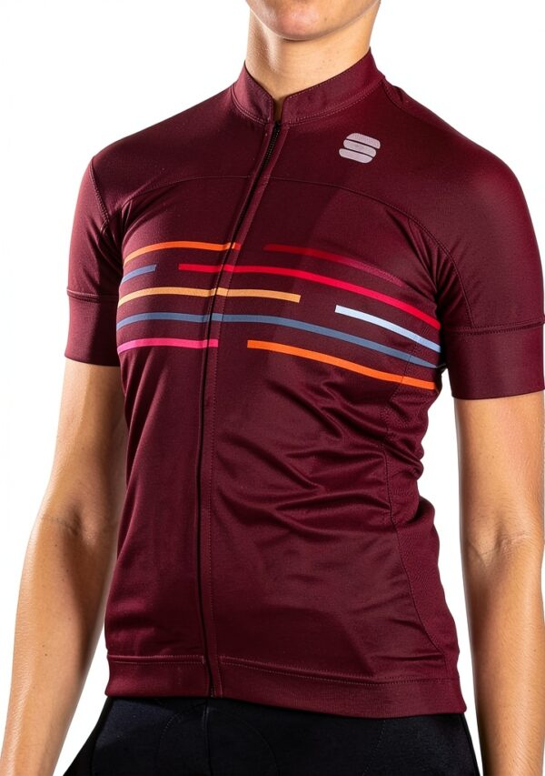 Sportful Veste Polyester Adulte Couleurs Bordeaux Orange-3