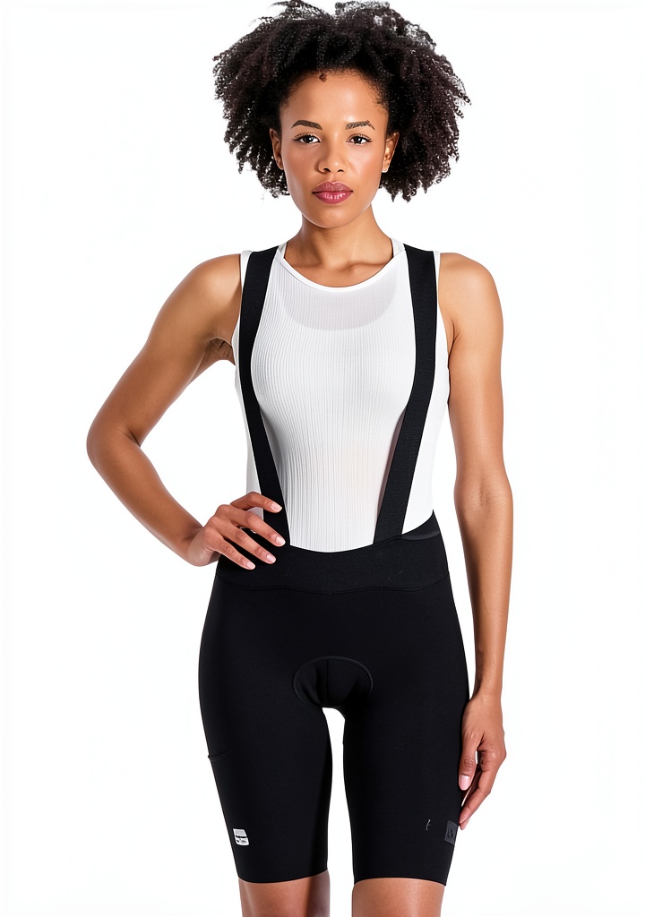Femme portant le vêtement Sportful noir lors d'une séance de sport