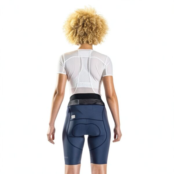 Short Sportful Lycra Femme Noir Coutures Quatre Aiguilles-1