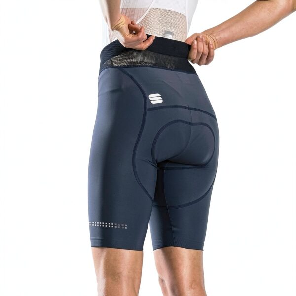 Short Sportful Lycra Femme Noir Coutures Quatre Aiguilles-3