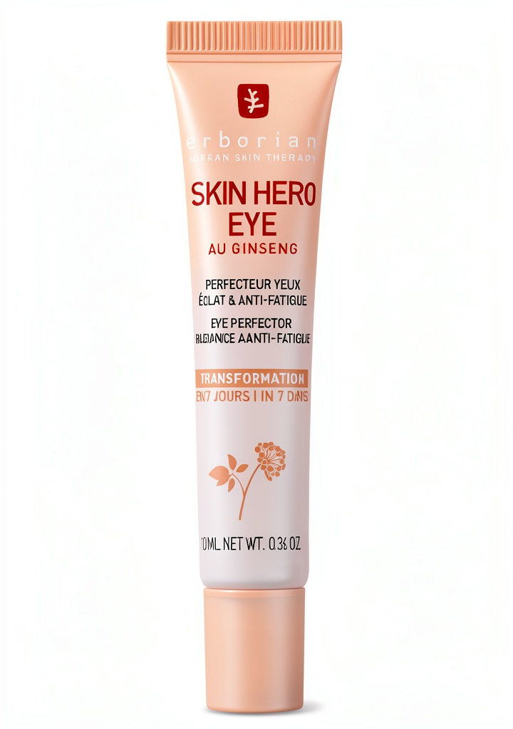 Application du soin Erborian Skin Hero Eye autour des yeux