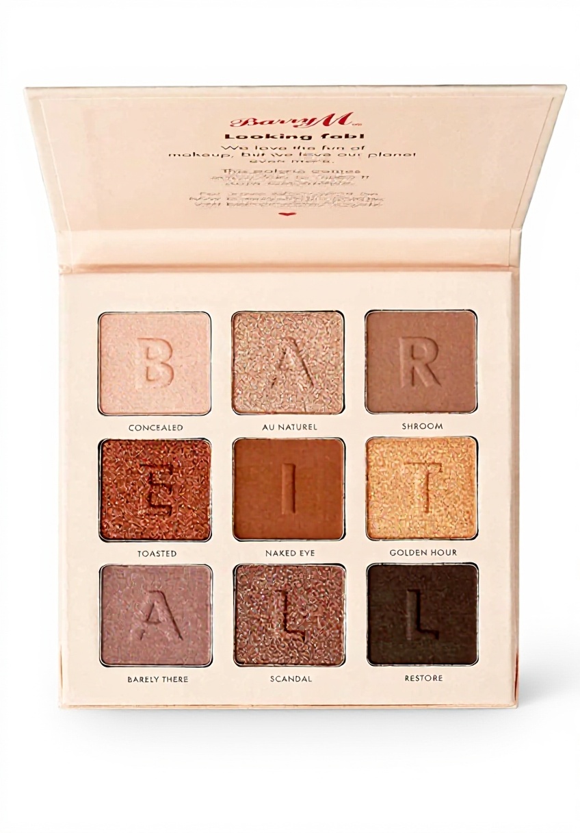 Palette Bare It de Barry M Cosmetics ouverte montrant les teintes naturelles