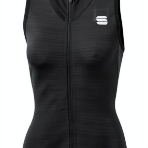 Maillot cyclisme Sportful femme noir zip YKK poches-0