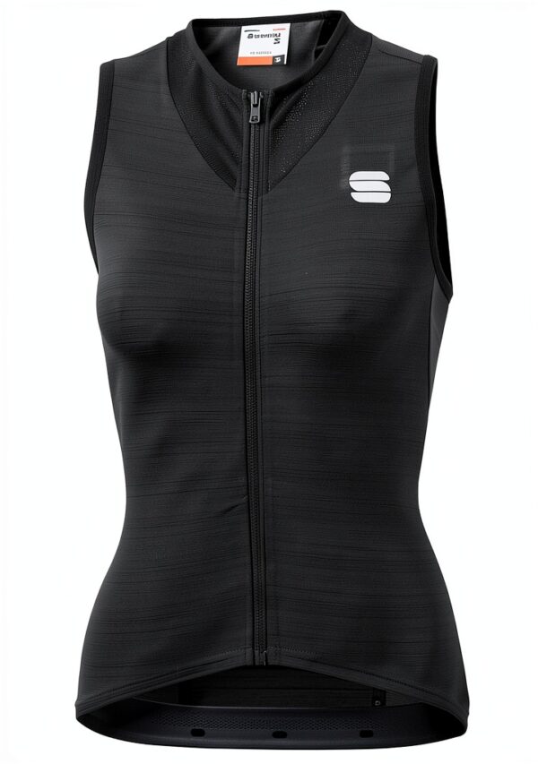Maillot cyclisme Sportful femme noir zip YKK poches-0