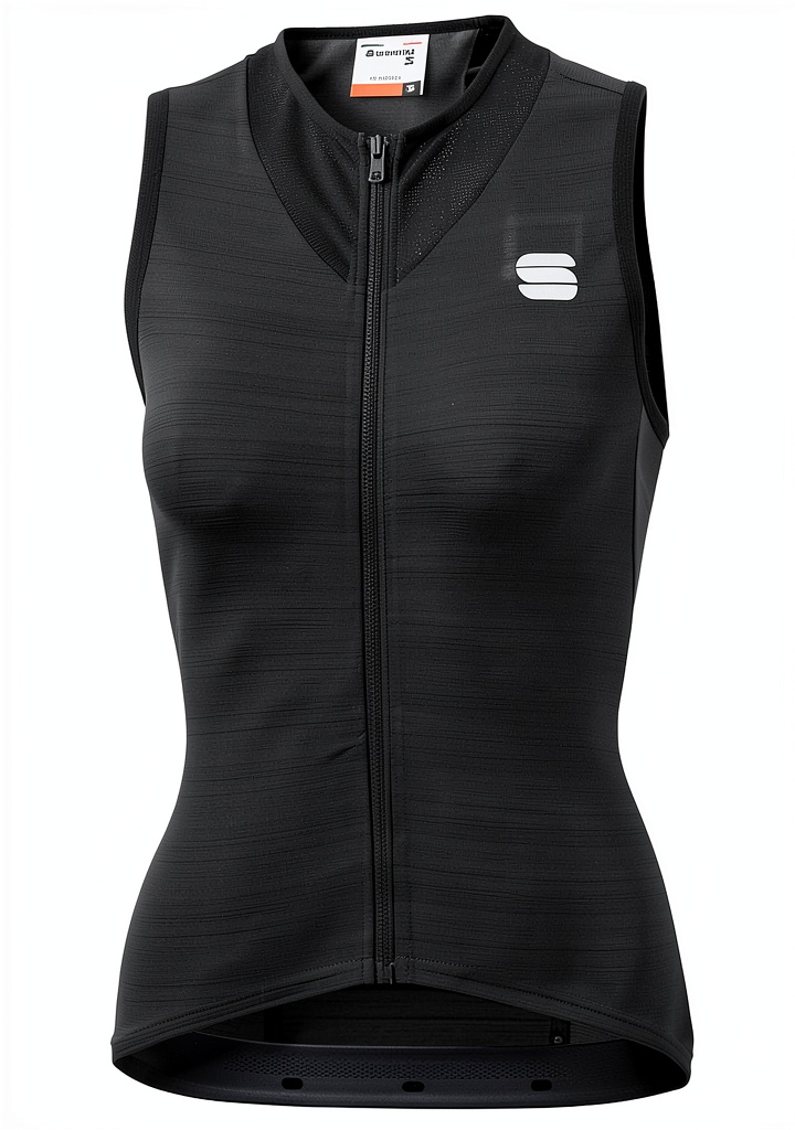 Maillot cyclisme Sportful femme noir porté en action