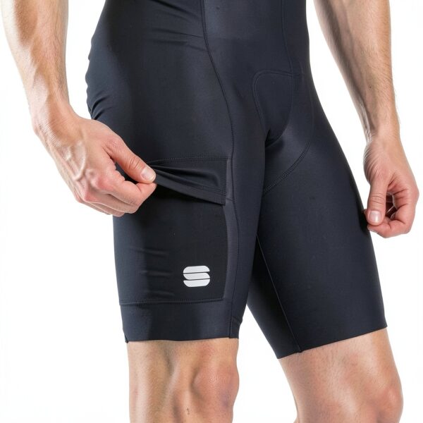 Maillot cycliste Sportful Noir XXL coupe ajustée chamois-5