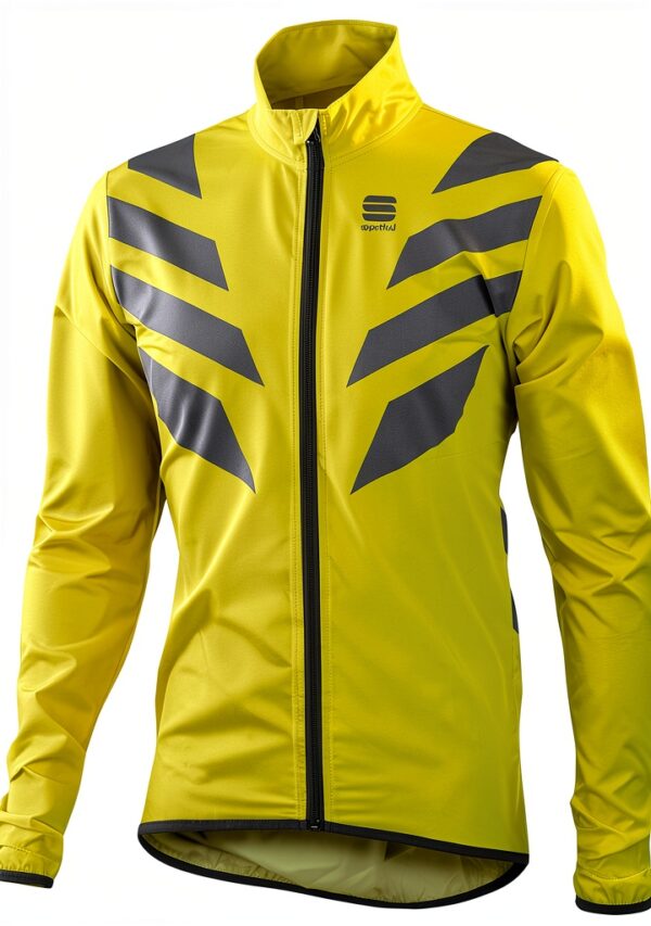 Veste Sportful cyclisme noir polyester réfléchissante adulte-0