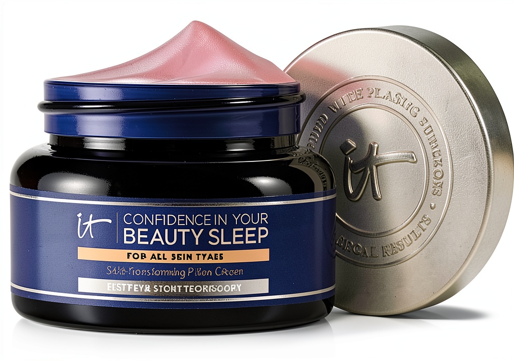 Application de la crème de nuit IT Cosmetics sur le visage