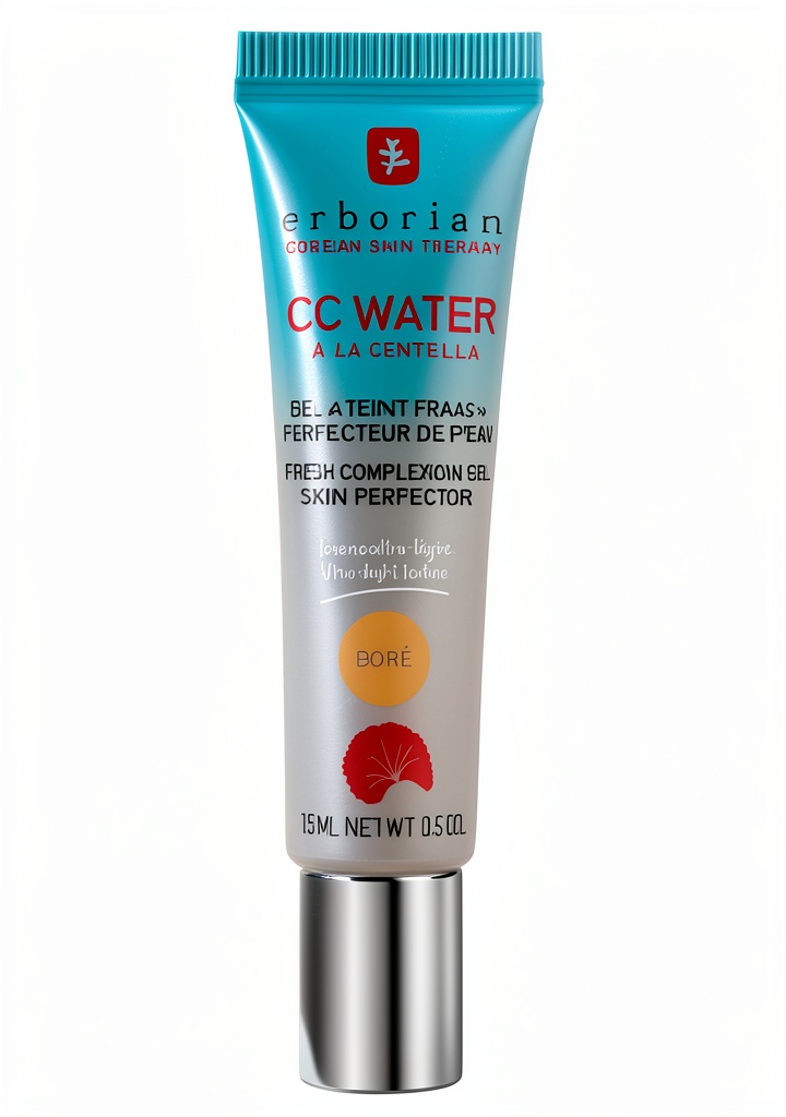 Application de la crème CC Erborian sur le visage