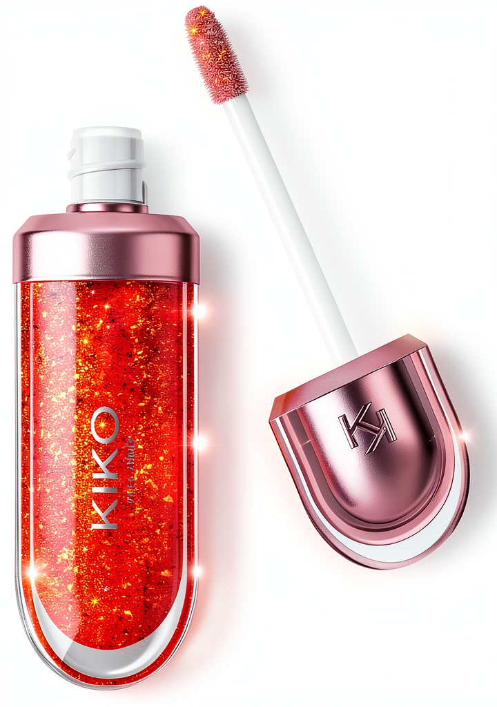 Application de l'huile hydratante KIKO Milano sur les lèvres