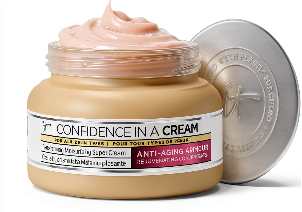 'Application de la crème IT Cosmetics sur le visage'
