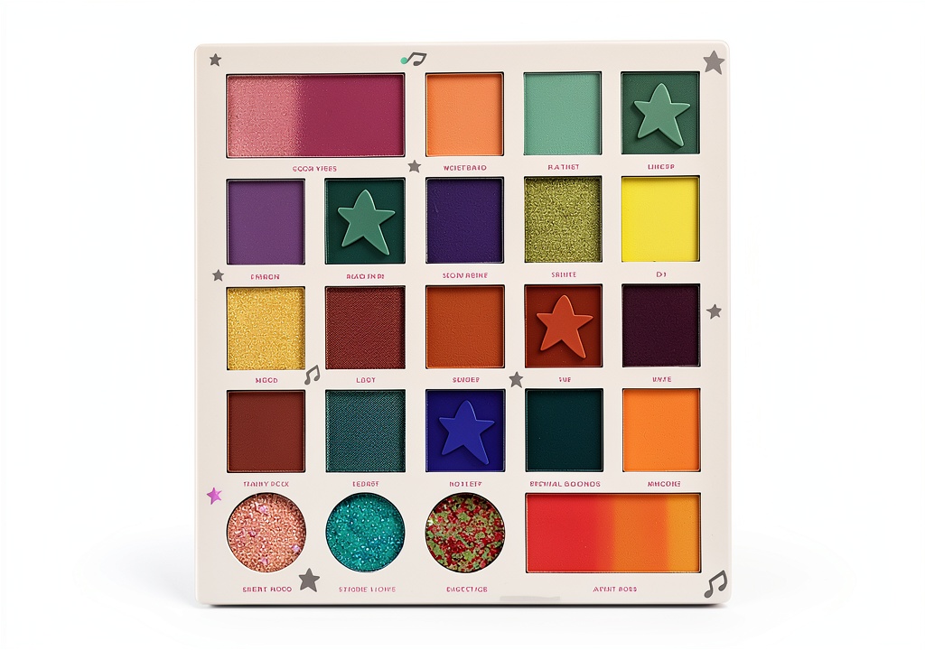 Palette Mainstage de Profusion Cosmetics ouverte montrant les 23 nuances
