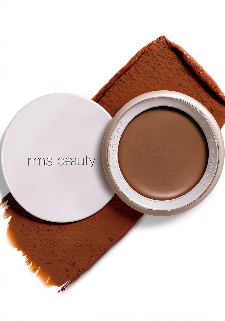 Application du correcteur RMS Beauty sur une peau mate