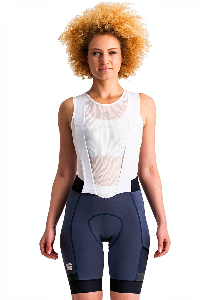 Cuissard Supergiara W porté par une cycliste en action