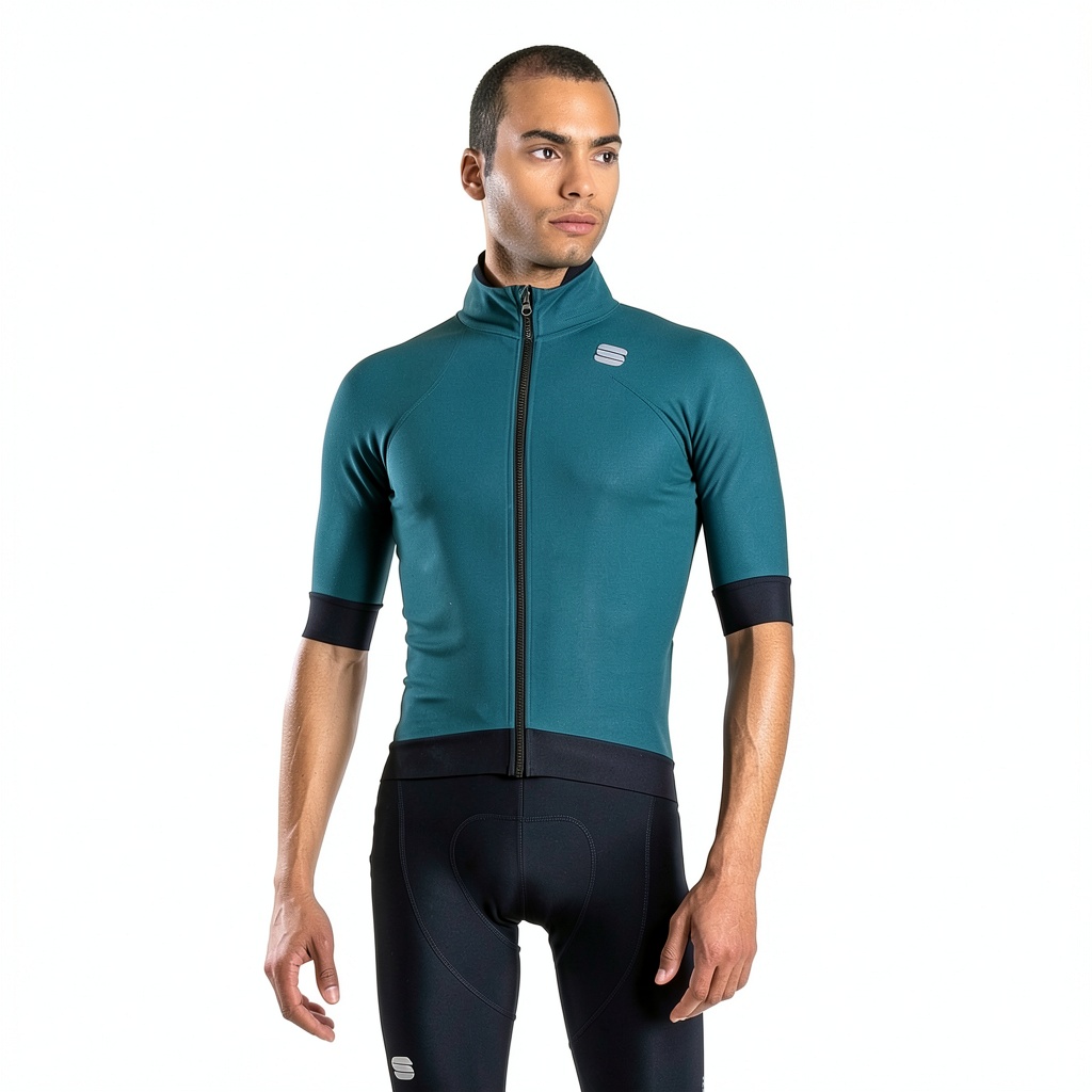 Veste Sportful homme en action sur un vélo