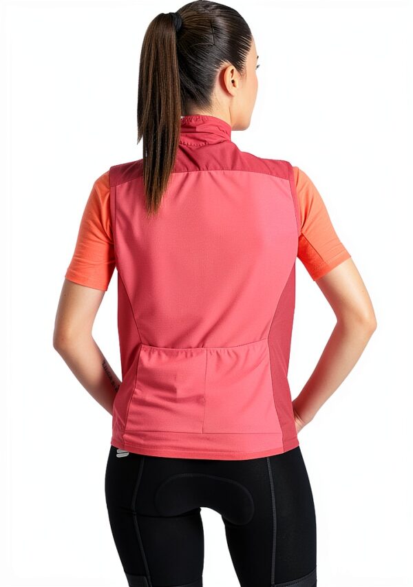 Sportful Supergiara Layer Vest Femme – Gilet cyclisme noir et rouge-1
