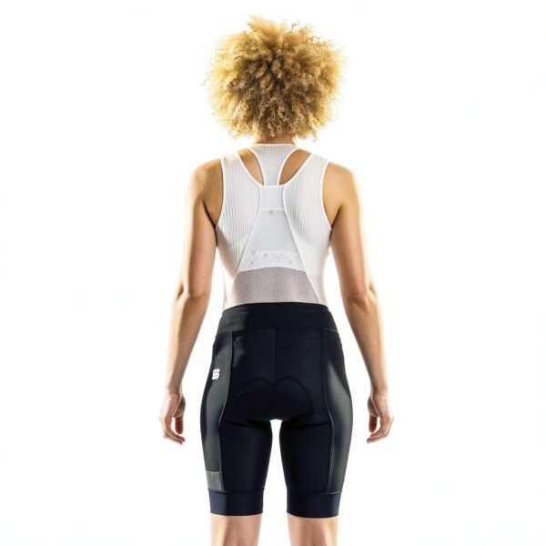 Sportful Giara W Short Shorts femme noir couture plat bande-1