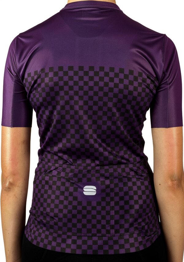 Sportful Checkmate Maillot à Manches Courtes Femme Violet Taille M-2