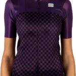 Sportful Checkmate Maillot à Manches Courtes Femme Violet Taille M-0