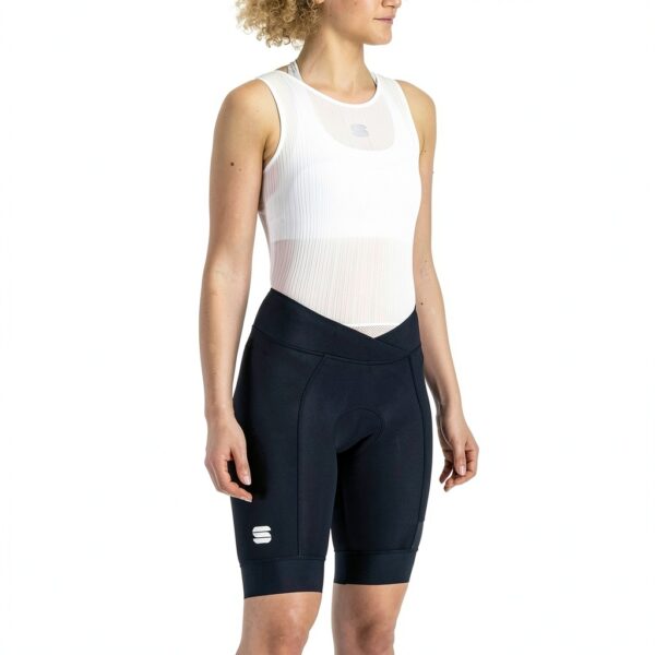 Sportful Giara W Short Shorts femme noir couture plat bande-2